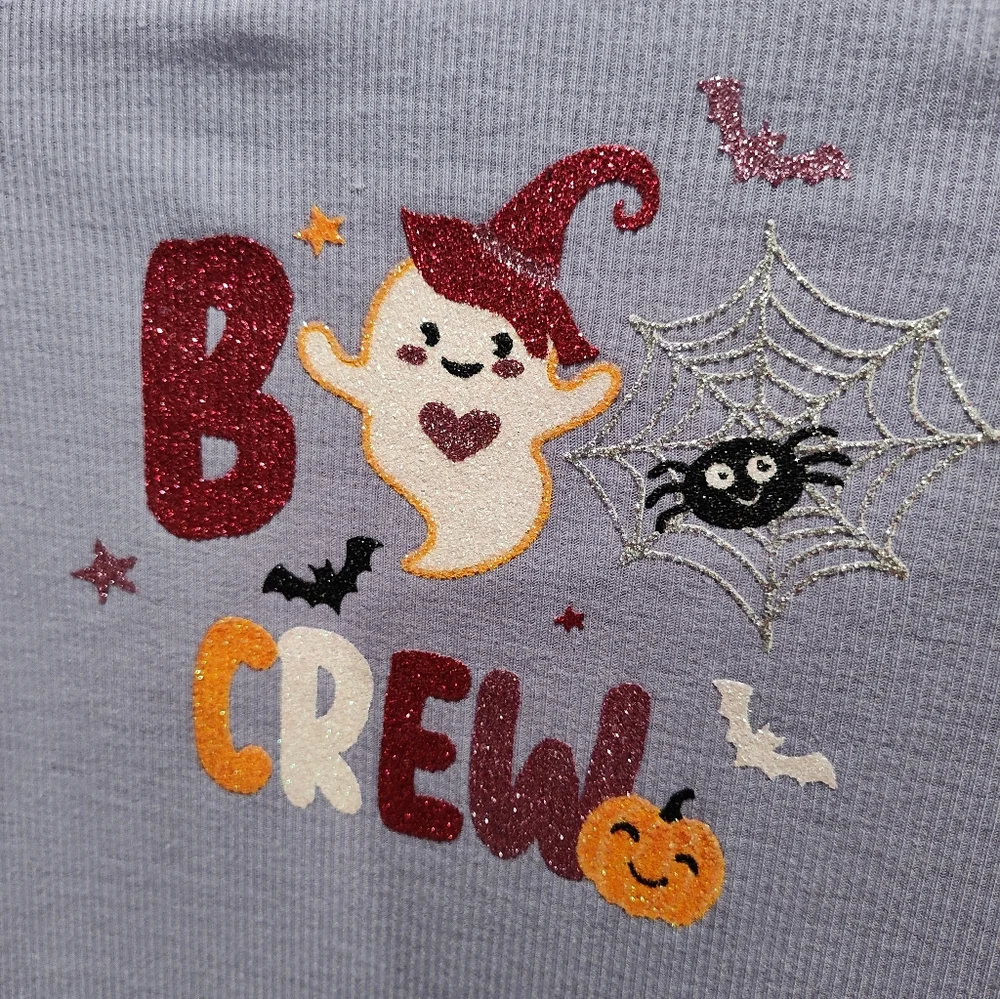 NWT Lilt Spooky Glitter Halloween Dress, 6/6X, Purple And Black